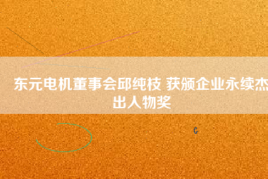 東元電機(jī)董事會邱純枝 獲頒企業(yè)永續(xù)杰出人物獎(jiǎng)
