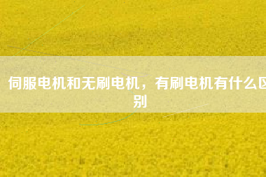 伺服電機(jī)和無(wú)刷電機(jī)，有刷電機(jī)有什么區(qū)別